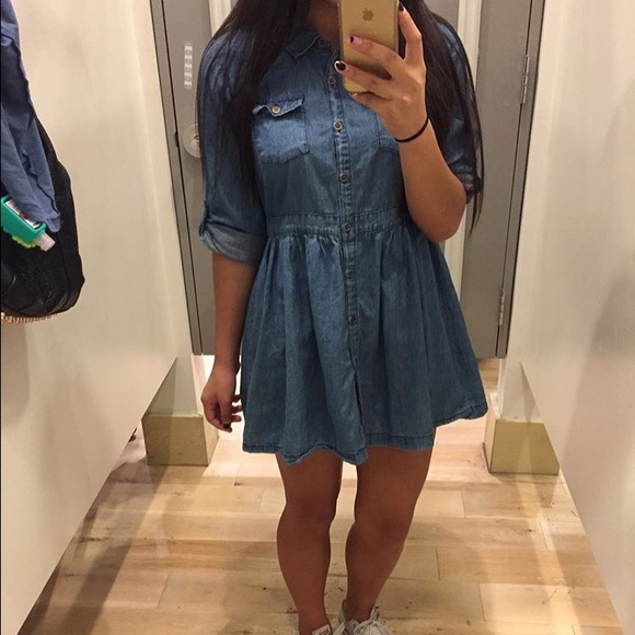 F21 chambray/denim dress