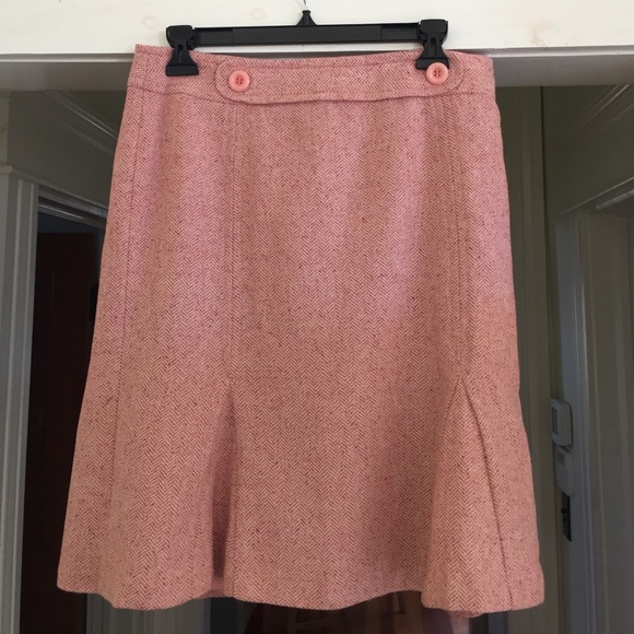 Anne Taylor Loft wool salmon/pink skirt