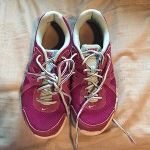 Magenta and mint colored nikes