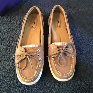 Sperry top-sider tan with stripes