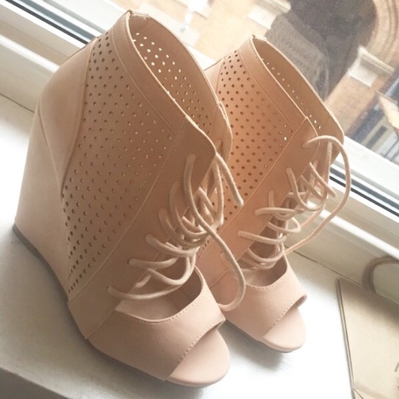 Wild Diva Lace Up Wedges