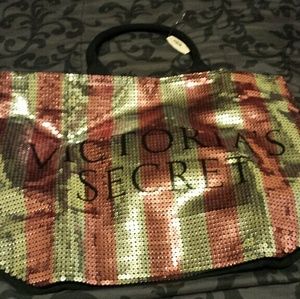 Black Bag w/pink & silver sequins