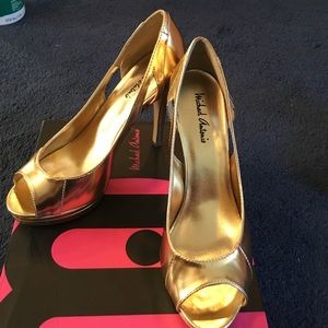 Gold Michael Antonio heels