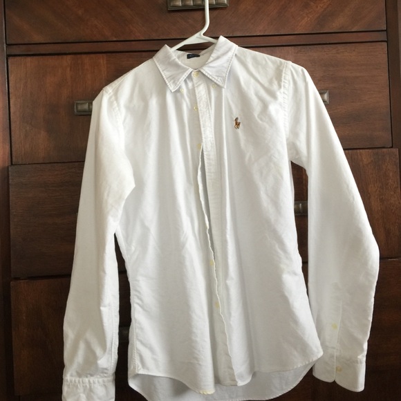 Polo white button up shirt