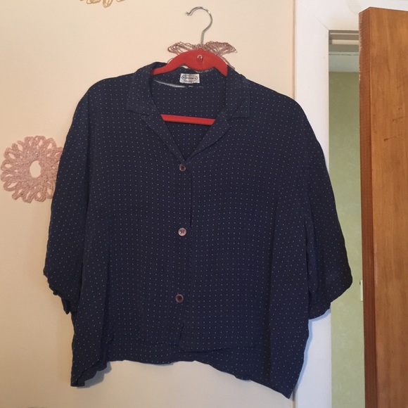 Vintage cropped button down - Picture 1 of 2