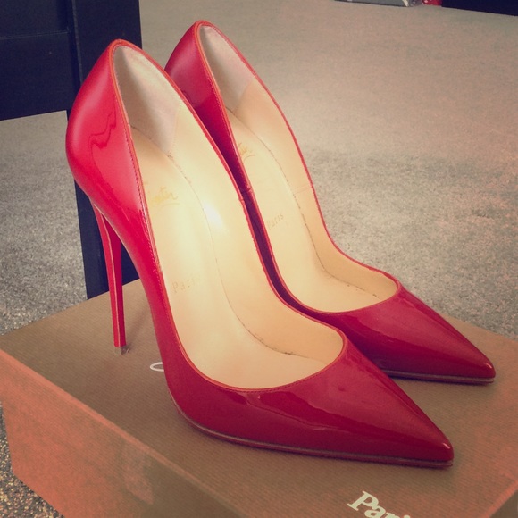 AUTH Christian Louboutin So Kate 120 Red Size 38