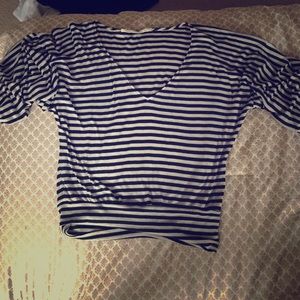 Black and white  dress top / shirt