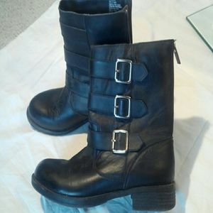Kenneth Cole Reaction leather combat boot