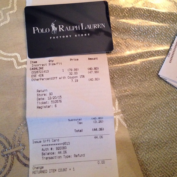 Ralph Lauren card
