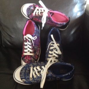 Two pair of coach sneakers