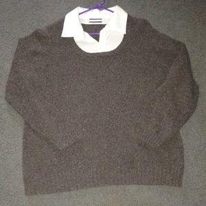Brown tweedy sweater size 3X