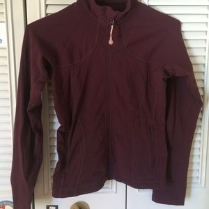 Burgundy athletic zip up
