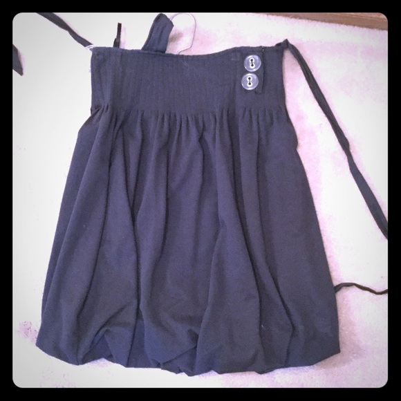 Navy blue bubble skirt