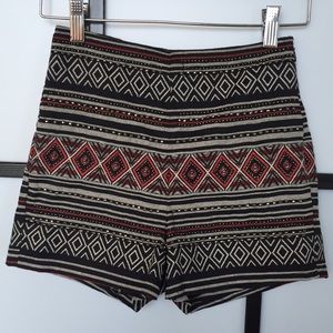 High Waisted shorts with beaded embellishments