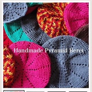 Handmade pyramid beret. Order yours today!