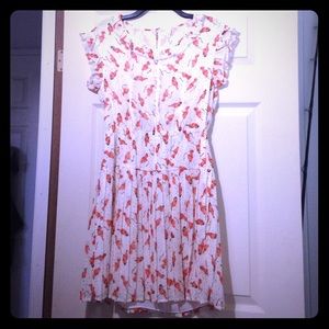 Willow & clay orange birds dress size M
