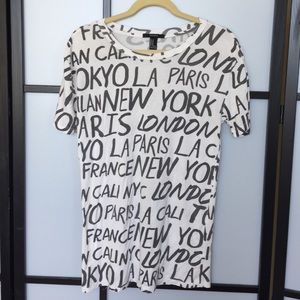 NYC - London - Paris - LA oversized T-shirt