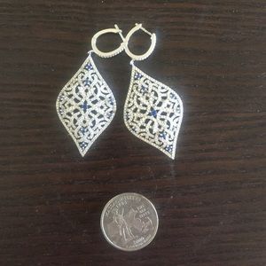Sterling silver glam earrings plated with gold