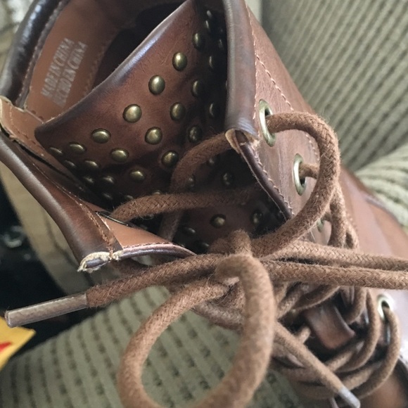 ✨RESERVED✨ Cognac Combat Boots - Picture 4 of 4