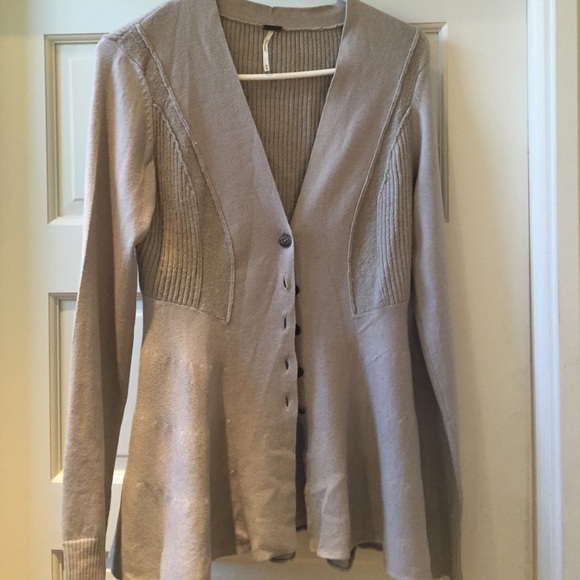 Grey/blue Free People cardigan
