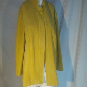 Corduroy 3 quarter sleeve mustard color jacket