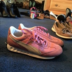 Pink puma sneakers