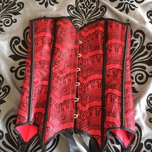 Lace Red Corset