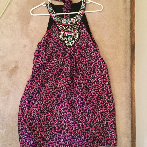 Pink cheetah dress
