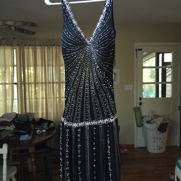 Sue Wong Beaded Cocktail Dress - size 8