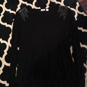 Black rhinestone top.