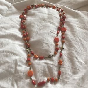 Orange and red necklace