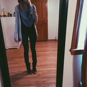 Grey and white scarf