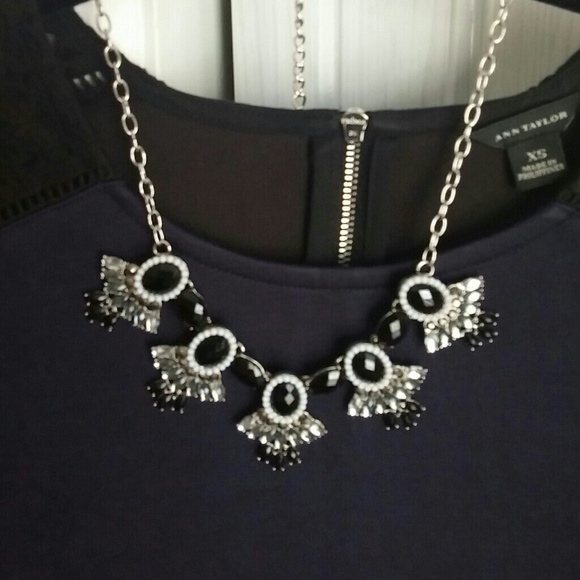 Silver and Black necklace