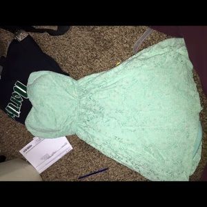 Mint green dress