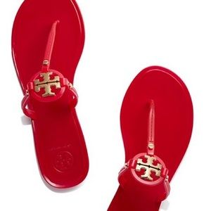 Tory Burch Red Jelly Sandals