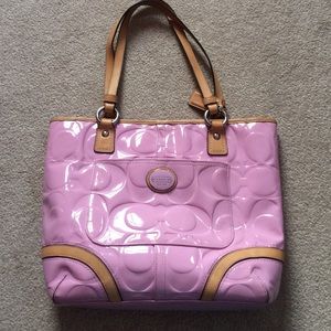 Pink coach purse