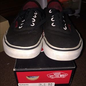 Black and red vans