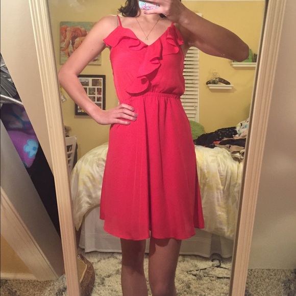 BCBGeneration lollipop pink flowy dress