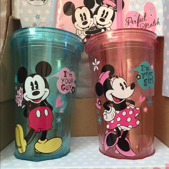 ❤️ NEW Disney Mickey & Minnie Mouse Tumbler Cups!!