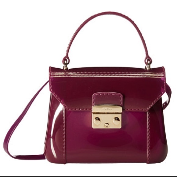 Furla Candy Bon Bon Mini Crossbody in Aubergine