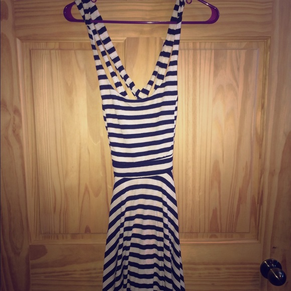 Stripped Criss Cross Dress