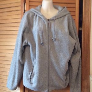 DRESSBARN XL FLEECE ZIPPERED HOODIE
