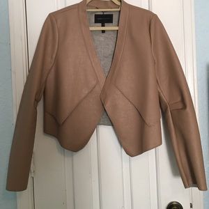 BCBG tan leather jacket