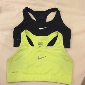 Two Nike Pro Sports Bras
