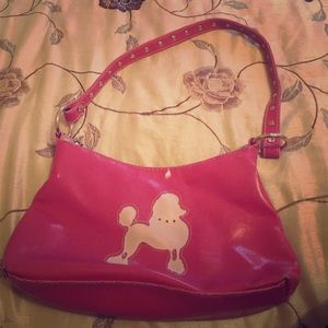 Pink poodle purse