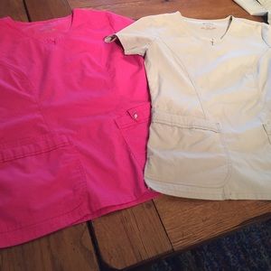 2 Scrub Sets 1-Pink 1-Tan