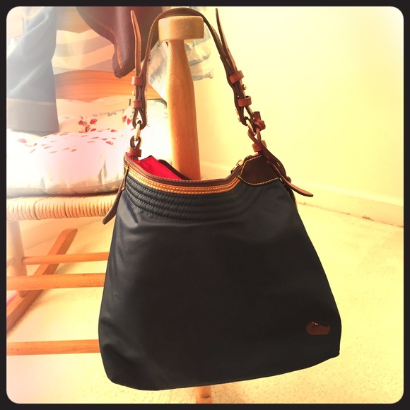 Dooney & Bourke Erica Nylon Bag Navy and Hot Pink