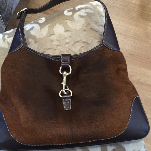Gucci brown pony handbag.
