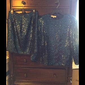 Two piece Sequence Suit