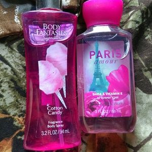 Body Fantasies body spray + Paris amour shower gel